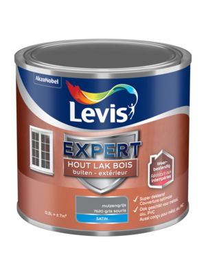 Levis Expert Houtlak Buiten Satin - Muizengrijs Levis Expert Houtlak Buiten Satin - Muizengrijs