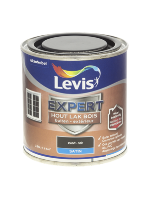 Levis Expert Houtlak Buiten Satin - Zwart Levis Expert Houtlak Buiten Satin - Zwart