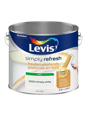 Levis Simply Refresh Houten Plafonds Mat - Wit Levis Simply Refresh Houten Plafonds Mat - Wit