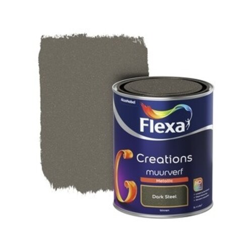 Flexa Creations Muurverf Metallic - Dark Steel Flexa Creations Muurverf Metallic - Dark Steel