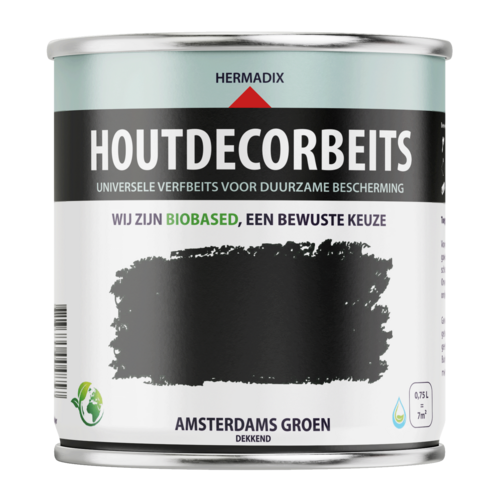 Hermadix Houtdecor Verfbeits - Amsterdams Groen Hermadix Houtdecor Verfbeits - Amsterdams Groen