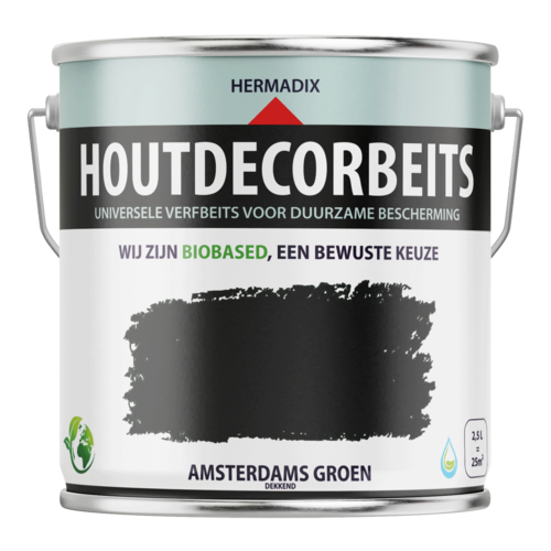 Hermadix Houtdecor Verfbeits - Amsterdams Groen Hermadix Houtdecor Verfbeits - Amsterdams Groen