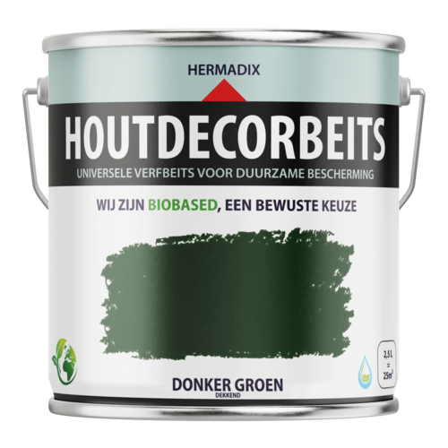 Hermadix Houtdecor Verfbeits - Donker Groen Hermadix Houtdecor Verfbeits - Donker Groen