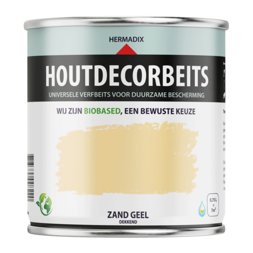 Hermadix Houtdecor Verfbeits - Zand Geel Hermadix Houtdecor Verfbeits - Zand Geel