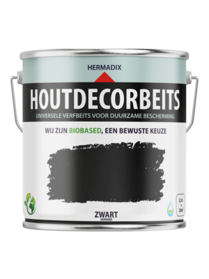 Hermadix Houtdecor Verfbeits - Zwart