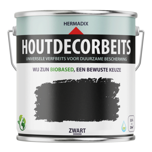 Hermadix Houtdecor Verfbeits - Zwart Hermadix Houtdecor Verfbeits - Zwart
