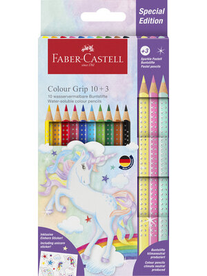 Grip Kleurpotloden - Unicorn 10 + 3 Sparkle pastel