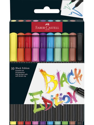 Black Edition Brushpennen - 10 stuks