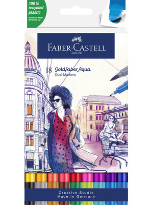 Duo aquarelmarker Goldfaber etui