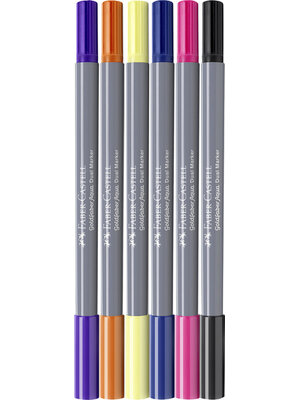 Duo aquarelmarker Goldfaber - etui 6 stuks Fantasy Duo aquarelmarker Goldfaber - etui 6 stuks Fantasy