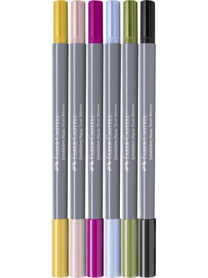 Duo aquarelmarker Goldfaber - etui 6 stuks Lettering Duo aquarelmarker Goldfaber - etui 6 stuks Lettering