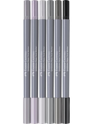 Goldfaber Aqua Dual Marker - set 6 stuks - Shades of grey Goldfaber Aqua Dual Marker - set 6 stuks - Shades of grey