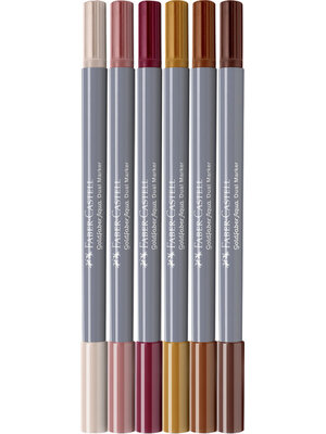 Duo aquarelmarker Goldfaber - etui 6 stuks BoHo Duo aquarelmarker Goldfaber - etui 6 stuks BoHo