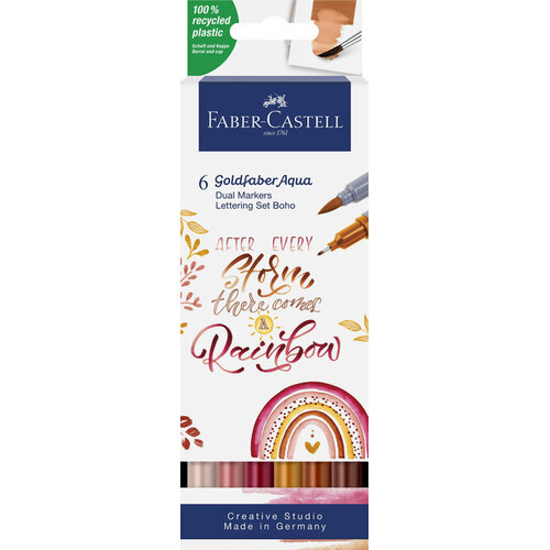 Duo aquarelmarker Goldfaber - etui 6 stuks BoHo
