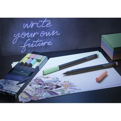 Fineliner Grip 0,4mm - etui 5 stuks Pastel