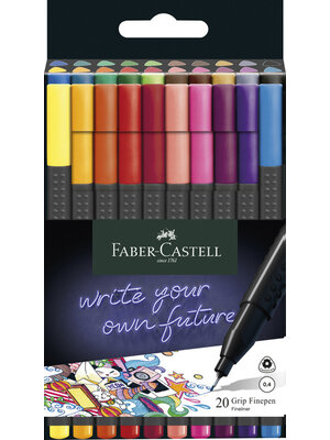 Fineliner Grip 0,4mm - etui a 20 stuks