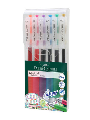Fast Gelpens - 0,7 mm - set 6 stuks Fast Gelpens - 0,7 mm - set 6 stuks