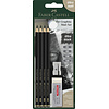 Pitt Grafietpotloden Mat - set 4 stuks (2B, 6B, 10B, 14B)