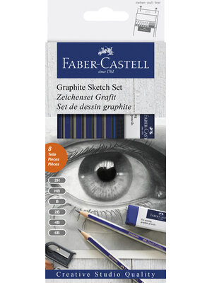 Goldfaber Grafietpotloden - set 6 stuks + accessoires Goldfaber Grafietpotloden - set 6 stuks + accessoires