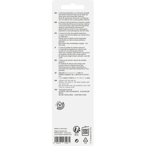 Houtskool Pitt Monochrome - 3 stuks op blister