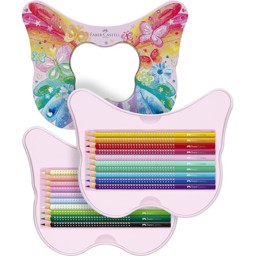 Kleurpotloden sparkle - 12 standaard kleuren + 8 pastel kleuren