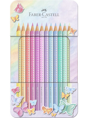 Kleurpotloden Sparkle pastel - 12 stuks
