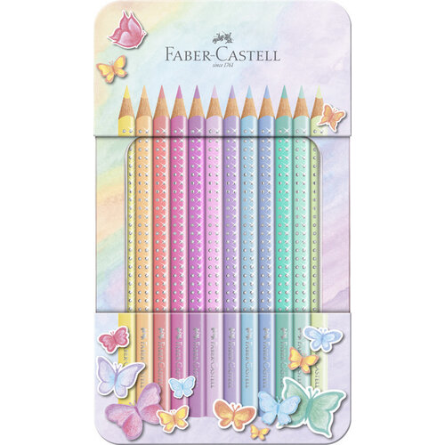 Kleurpotloden Sparkle pastel - 12 stuks