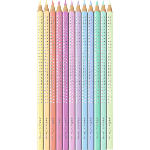 Kleurpotloden Sparkle pastel - 12 stuks