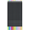 Black Edition Kleurpotloden - 12 stuks - neon & pastel