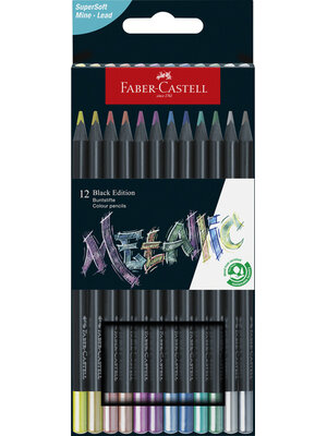 Black Edition Kleurpotloden - 12 stuks - metallics Black Edition Kleurpotloden - 12 stuks - metallics