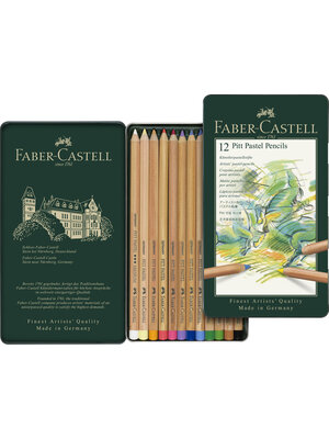 Pastelpotlood Pitt - set 12 stuks in blik Pastelpotlood Pitt - set 12 stuks in blik