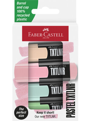 Markeerstiften mini - set 4 stuks - pastel Markeerstiften mini - set 4 stuks - pastel