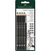 Aquarelpotlood Graphite - 5 stuks + penseel Aquarelpotlood Graphite - 5 stuks + penseel