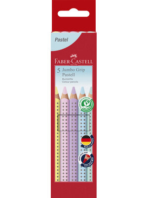 Kleurpotlood Jumbo Grip - pastel etui 5 stuks