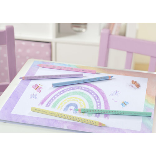 Kleurpotlood Jumbo Grip - pastel etui 5 stuks