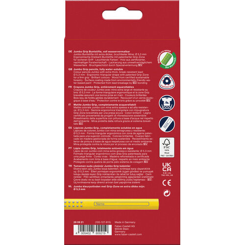 kleurpotlood Jumbo Grip - promotieset 8 + 1 + 1