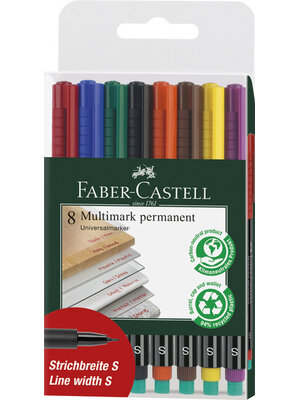 Multimarker permanent - set 8 stuks - small Multimarker permanent - set 8 stuks - small