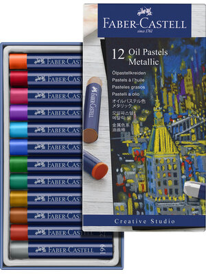 Oliepastels - set 12 stuks - metallic Oliepastels - set 12 stuks - metallic