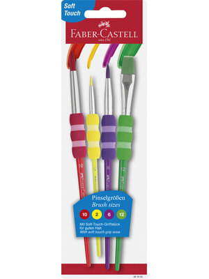 Penselenset soft touch - 4 stuks