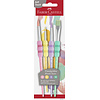 Penselenset soft touch - 4 stuks - pastel kleuren