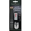Grafietpotloden 1111 HB - set 3 stuks + 2 accessoires