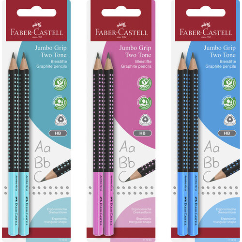 Potloodset - 2 stuks - Jumbo met grip - Hardheid B