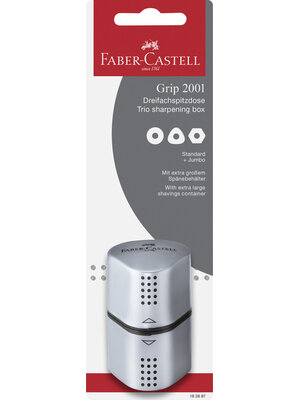puntenslijper GRIP Trio zilver op blister