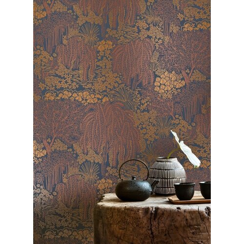 Noordwand Allure Behang met metallic bomen- en bladerenprint - AL26264