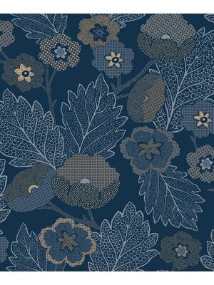 Noordwand Antibes Behang abstracte bloemen en bladeren - AN28273