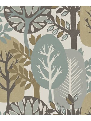 Noordwand Antibes Behang abstracte bomen - AN28281