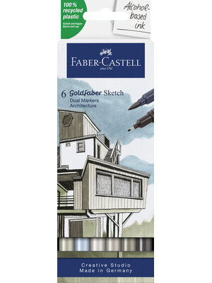 Goldfaber Alcohol Marker - set 6 stuks - Architecture Goldfaber Alcohol Marker - set 6 stuks - Architecture