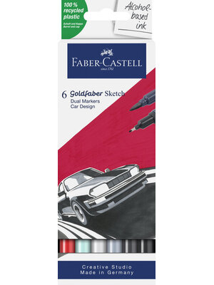 Sketchmarker Goldfaber - etui 6 stuks - Car design