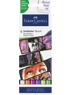 Goldfaber Alcohol Marker - set 6 stuks - Graphic novel Goldfaber Alcohol Marker - set 6 stuks - Graphic novel