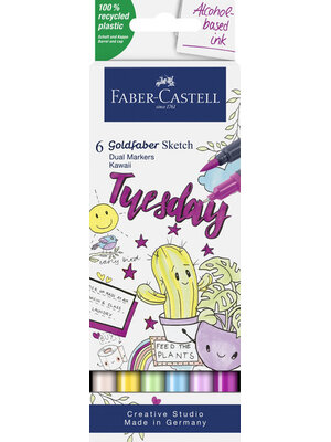 Goldfaber Alcohol Marker - set 6 stuks - Kawaii Goldfaber Alcohol Marker - set 6 stuks - Kawaii